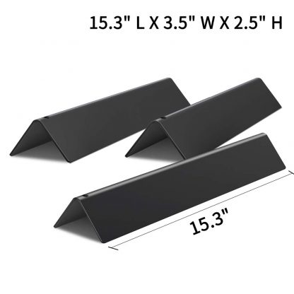 X Home 7635 Flavorizer Bars 15.3 Inch Replacement for Weber Spirit E210 Grill Parts, for Spirit 200/210 Parts, Spirit E210 S210 Flavorizer, with Front-Control, Set of 3 Porcelain Steel Flavor Bars