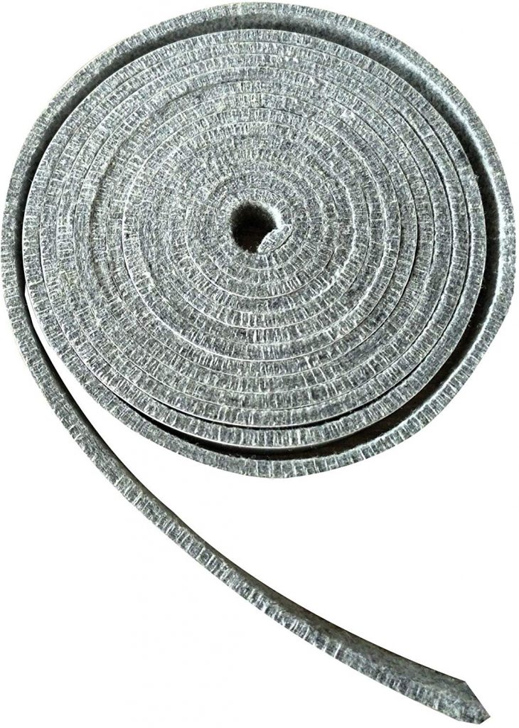 800F High Temp Rated BBQ Smoker Gasket Self Stick Felt 15ft Long, 3/4