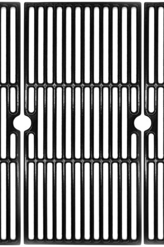 Hongso 19 1/16 Inch Porcelain Coated Cast Iron Cooking Grate Grid Grill Replacement for Brinkmann 810-1750-S, 810-1751-S, 810-3551-0 Gas Grill Models, BBQ Grill Grates, Set of 3 (PCB006)