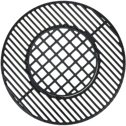 QuliMetal Cast Iron Gourmet BBQ System Cooking Grate for 22 1/2 Inches Weber Charcoal Grills, 22.5 Inches Grill Grate Grids Replaces for Weber 8835