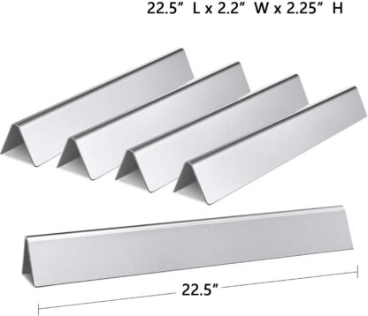 Hongso 7537 22.5" Stainless Steel Flavorizer Bars for Weber Spirit E-310 E-320 (With Side-Mounted Controls), Spirit 700, Genesis Silver B/C, Genesis Platinum B/C (2005+) Gas Grill, 7536 65903 Set of 5
