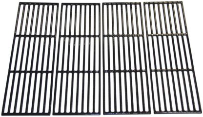 Hongso PCE051 Porcelain Coated Cast Iron Grill Cooking Grid Grates Replacement for Chargriller Gas Grill Models 2121, 2123, 2222, 2828, 3001, 3030, 3725, 4000, 5050, 5252, 5650, Sold as a Set of 4