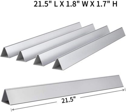 SHINESTAR 7534 Flavorizer Bars for Weber Spirit 200, Spirit 500 and Genesis Silver A Grill, 21.5 Inch Stainless Steel Heat Plate for Weber Spirit and Genesis Grill (21.5 x 1.7 x 1.7)