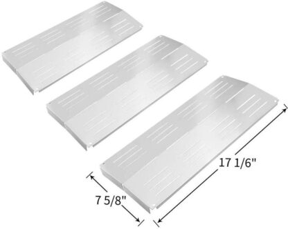 SHINESTAR Grill Replacement Parts for Grand Hall Y0202XCLP, Y0101XC, Charbroil 463231603, Members Mark 608SB, Y0660, 3 Packs Stainless Steel Heat Shields Plate Tent Flame Tamers (SS-HP043A)
