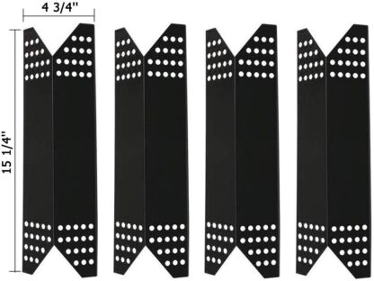 SHINESTAR Grill Replacement Parts for Members Mark 720-0691a, 720-0778a, 720-0778c, Nexgrill 720-0778a, SAMS Club, 4-Pack 15 1/4 inch Porcelain Steel Heat Shields Plates Tents Flame Tamers (SS-HP021)