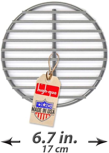 Stainless High Heat Charcoal Fire Grate Upgrade for Medium Big Green Egg Grill - 6.8" - 10yr Warranty