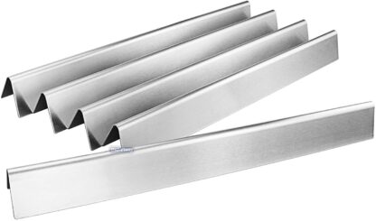 Uniflasy 22.5 Inches Stainless Steel Flavor Bars for Weber Spirit 300 Series, Genesis Gold B/C, Silver B/C, Platinum B/C, Spirit 700, Weber 900, 5-Pack Heat Plates Replacement for Weber 7536, 7537