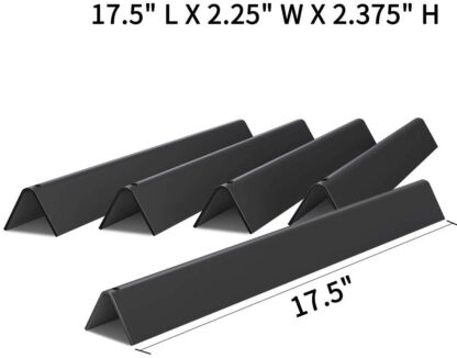 X Home 7621 17.5 inches Porcelain Steel Flavorizer Bars for Weber Genesis 300 310 E310 E330 Grills with Front-Controls, Set of 5 Flavor Bars for Weber Genesis Grill Parts Replacement