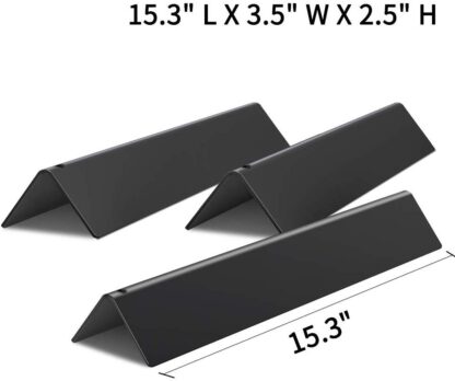 X Home 7635 Porcelain Steel Flavorizer Bars for Weber Spirit 200 210 E210 S210 Grills with Front-Controls (Set of 3, 15.3 x 3.5 x 2.5)