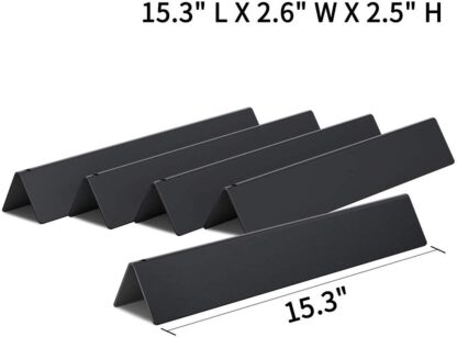 X Home 7636 Porcelain Steel Flavorizer Bars for Weber Spirit 300 310 E310 Grills with Front-Controls (Set of 5, 15.3 x 2.6 x 2.5)
