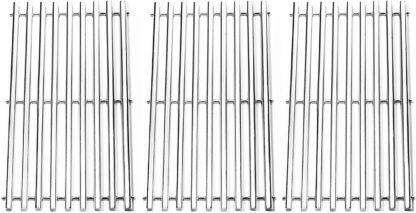 BBQration Half-Tube Design Stainless Steel Channel Cooking Grid Replacement for Gas Grill Model Charbroil 463440109, 463441312, 16 7/8" x 9 5/16" Grill Grid, Sold as a Set of 3