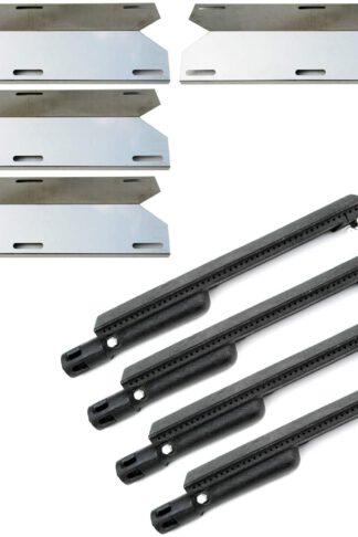 Direct store Parts Kit DG224 Replacement Jenn Air Gas Grill Repair Kit Gas Grill Burner and Heat Plate- 4 Pack (Cast Iron Burner + Stainless Steel heat plates)