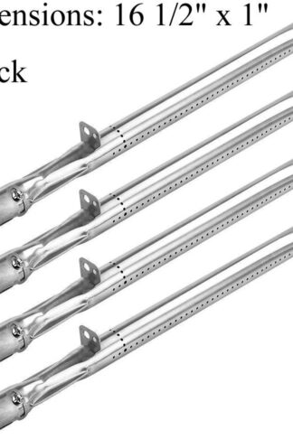 GASPRO Stainless Steel Pipe Tube Burner Replacement for BBQ Grillwareand, Broilmate, Charmglow, Master Forge, Perfect Flame Lowes, Presidents Choice, Sterling, Lowes Model Grills(16 1/2" x 1")(4 pack)