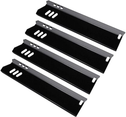 Hisencn 15 inch Grill Heat Plate Replacement for Dyna-Glo DGF510SSP, DGF510SSP-D, Backyard BY12-084-029-98, Uniflame GBC1059WB, Porcelain Steel Heat Tent, Flame Tamer, Burner Cover, Flame Tamer 4 Pack