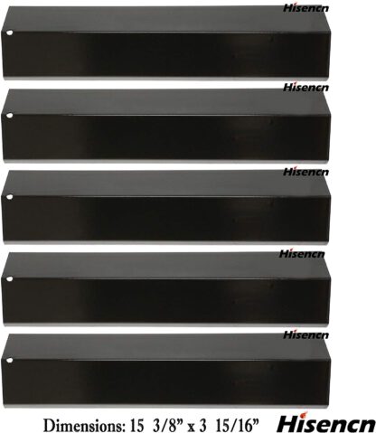 Hisencn Grill Heat Plate for Brinkmann 810-2410-S, 810-3660-S,810-2511-S,810-2512-F Replacement Heat Tent Shield Deflector for Uniflame, Aussie and Others, 15 3/8 inch BBQ Flame Tamer Burner Cover