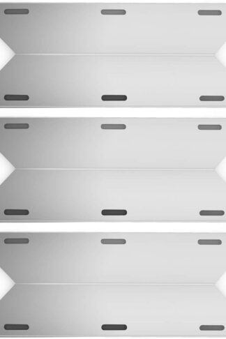 Hongso SPA231 (3-Pack) Stainless Steel BBQ Gas Grill Heat Plate, Heat Shield, Heat Tent, Burner Cover, Vaporizor Bar, and Flavorizer Bar for Costco Kirland, Jenn-air, Nexgrill, Lowes (17 3/4