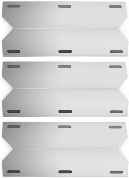 Hongso SPA231 (3-Pack) Stainless Steel BBQ Gas Grill Heat Plate, Heat Shield, Heat Tent, Burner Cover, Vaporizor Bar, and Flavorizer Bar for Costco Kirland, Jenn-air, Nexgrill, Lowes (17 3/4