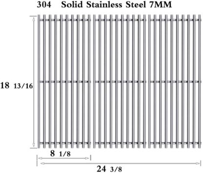 Htanch SES703(3-Pack) Stainless Steel Cooking Grate for Select Kitchen Aid 720-0787D Brand Gas Grill-griddles