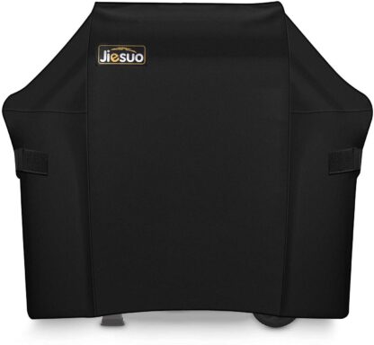 JIESUO BBQ Gas Grill Cover for Weber Spirit and Spirit II 210 Heavy Duty Waterproof 48 Inch 2 Burner Weather Resistant Ripstop Outdoor Barbeque Grill Covers