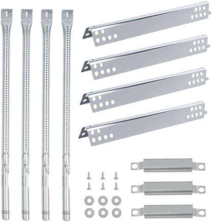 SHINESTAR Repair Kit for Charbroil Grill Replacement Parts 463347017 463276617 463335517 Char Broil Performance 4 Burner 475, Heat Tents Plate G470-0004-W1+ Burner Tubes G470-5200-W1+ Crossover Burner
