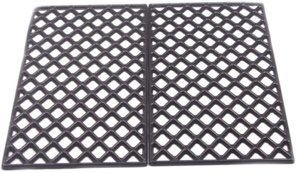 Unifit 19.4 Inch Diamond Pattern Porcelain Enamel Coated Cast Iron Sear Grate Grid Cooking Replacement Parts for Traeger and Pit Boss Pellet Grills (2 PC for Pit Boss PB700 Series)
