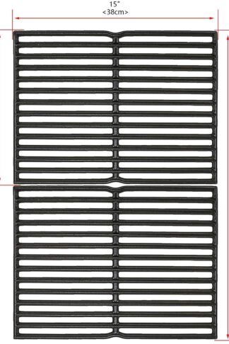 Uniflasy 15 Inch Cast Iron Grill Cooking Grid Grate for Weber Old Spirit 200 Series, Spirit E/S 200 & 210 with Side Control Panel, Spirit 500, Genesis Silver A, for Weber 7522, 7523 7521 65904 65905