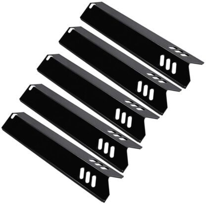 Utheer Grill Heat Plates Shield, Burner Cover, Flame Tamer 15 Inch Backyard BY13-101-001-13, Dyna-Glo DGF510SBP, DGF510SSP, Uniflame GBC1059WB, BHG, Porcelain Steel Grill Parts Replacement, 5 Pack