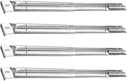 iDepot Stainless Steel Tube Burner Replacement, Extendable Length from 13” to 17.5”, Universal Fit for Most Barbecue Gas Grills, Pack of 4