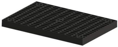 24 Inch x 48 Inch Heavy Duty Fountain Basin Grate - For Pond and Water Garden Features and More - Hides Reservoirs - Holds Bubblers, Rocks, Other Decorations - Will Not Rust - Black - Can Be Cut