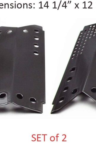 BBQ funland PH4332 Porcelain Steel Heat Plates, Heat Shield, Heat Tent, Burner Cover, Vaporizor Bar, and Flavorizer Bar Replacement for Gas Grill Model Stok SGP4330SB, Set of 2