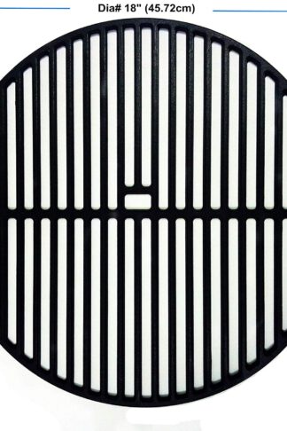 BBQSTAR Grill Grate 18-inch Round Matte Cast-Iron Cooking Grate for Large Big Green Egg, Vision, Kamado Joe Classic Series Charcial Grills