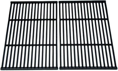 BBQration Metals Matte Cast Iron Cooking Grid Replacement for Brinkmann 810-2600-1, 810-2610-0, 810-2630-0 and Grill Chef Gas Grill Models, Set of 2,(16.9375 x 23.5)