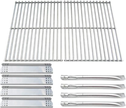 Direct Store Parts Kit DG145 Replacement Sunbeam, Nexgrill, Grill Master 720-0697 Gas Grill Parts Kit (Stainless Steel Burner + Stainless Steel Heat Plate + Solid Stainless Steel Cooking Grid)