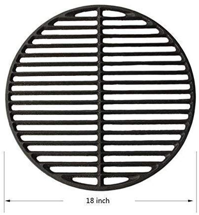 Dracarys 18" Cast Iron Cooking Grate Grids Round Accessories for Large Big Green Egg, Kamado Joe Classic Vision Grill VGKSS-CC2, B-11N1A1-Y2A Any 18" Grill