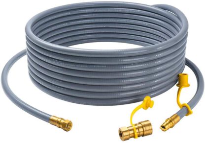 GASPRO 24 Natural Gas Hose with 3/8 Male Flare Quick Connect/Disconnect for BBQ Gas Grill-Fits Low Pressure Appliance-CSA
