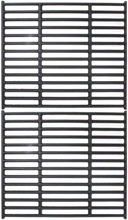 Grillflame 15 Inch Grates for Broil King 9865-54, 9453-54, 9453-57, 9453-64, Crown 10, 20, 40, 90 (2008 and Newer Models), Signet 20, 70, 90 (2007 and Newer), Matte Enamel Cast Iron Grates