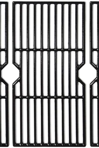 Hongso 16 15/16" Porcelain Coated Cast Iron Grill Grates Cooking Grid Replacement for Charbroil Advantage 463343015, 463344015, 463344116, Kenmore, Broil King Gas Grill, G467-0002-W1, 3-Pack, (PCF123)
