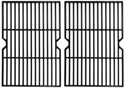 Hongso 19 1/4 Inch Porcelain Cast Iron Grill Grate Cooking Grid Replacement for Charmglow 810-7450-S, 810-8530-F/S, Nexgrill 720-0511 20-0336, Aussie, Kenmore, Jenn-Air, Weber Genesis Series, PCB152