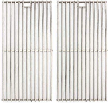 Hongso BBQ Solid SUS 304 Stainless Steel Wire Cooking Grid Grate Replacement for 2 burner Char-Broil 463645015, 466645015, 466645115, 466645115, Broil King and Others, 16 15/16 Inches, SC1702 (2-Pack)
