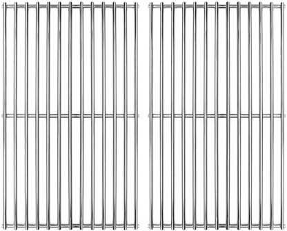 Hongso Stainless Grill Grate, SUS304, 17 3/16 x 13 1/2 inch Each Cooking Grid Grate for Grill Master 720-0697, Nexgrill and Uniflame Gas Grills (2 Pieces, SCI812)