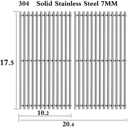 Htanch SG637(2-Pack) Stainless Steel Cooking Grates Grid Replacement for Weber Spirit 200,E-210 (2013-2016), E-220, S-210 (2013-2016), S-220 Series Gas Grills 7637