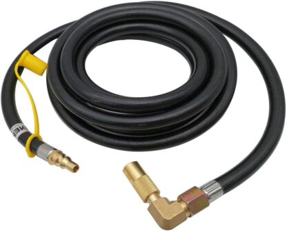 MENSI Propane Elbow Adapter Fitting with Extension Hose 12Ft RV Quick-Connect Kit for Blackstone 17"/22" Griddle