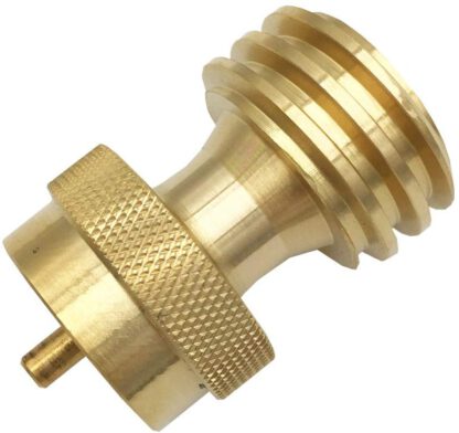 MENSI Steak Saver Adapter one Pound Propane Tank Refill Connector - Grilling Backup - Replacement for Disposable Bottle Adapter 100% Solid Brass