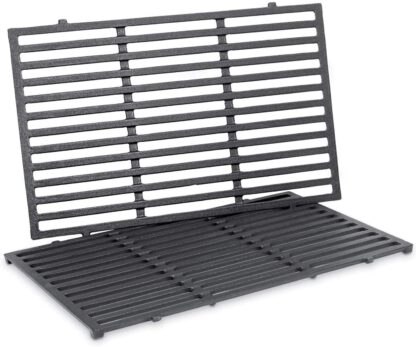 QuliMetal 7524 Cast Iron Cooking Grates for Weber Genesis E310 E320 E330, Genesis S310 S320 S-330, Genesis EP310 EP320 EP330 Gas Grill, Replacement for Weber 7524 7528, 19.5 Inch