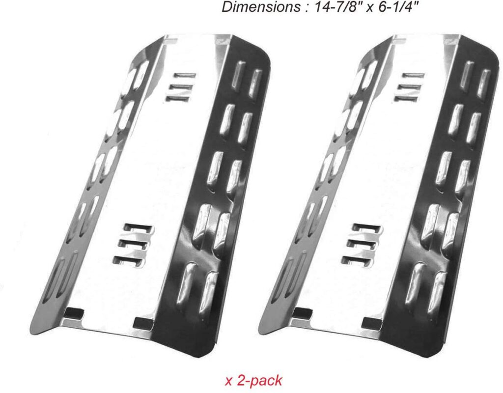 SH3501 2pack Stainless Steel Heat Plates Replacement for Gas Grill