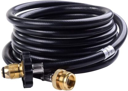 SHINESTAR 12Ft Propane Hose for Mr.Heater Buddy Heater Connects to 5-100lb Gas Tank, for Tabletop Grill and More 1LB Portable Appliance