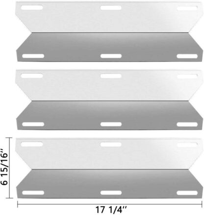 SHINESTAR Grill Replacement Parts for Charmglow Home Depot 3 Burner 720-0036-HD-05, 720-0230, for Nexgrill 720-0025, Kirkland, Sterling Forge, Stainless Steel Heat Shields Plates Flame Tamers