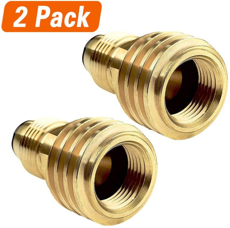 DRELD Adattatore Per Bombola Propano - Convertitore Da QCC1/Type1 (USA) A POL (UK) Per Bombole Calor E FloGas, Raccordo In Ottone Per Barbecue E Riscaldatori