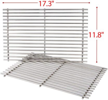 SHINESTAR Stainless Steel Grill Grates for Weber Spirit 300 Series, for Weber Genesis Silver B/C, 17.3 inch Cooking Grates 7639-2 Packs