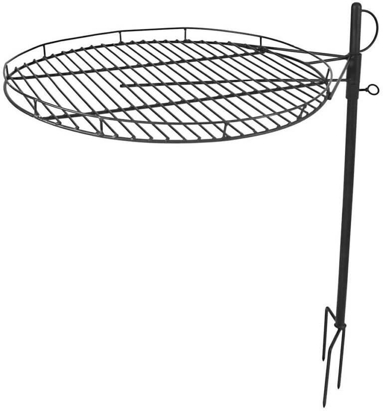 HeightAdjustable Fire Pit Cooking Grate Grill Outdoor Backyard Heavy